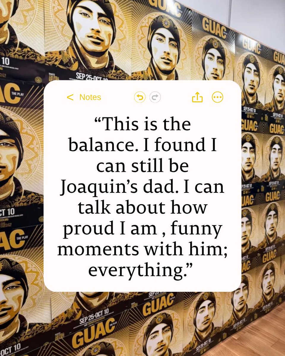ChangeTheRef's tweet photo. Guac at The People’s Theater, an inspired pairing

“This is the balance. I found I can still be Joaquin’s dad. I can talk about how proud I am , funny moments with him; everything.” 

https://t.co/vdJb480ekI https://t.co/X10CdxGVOJ