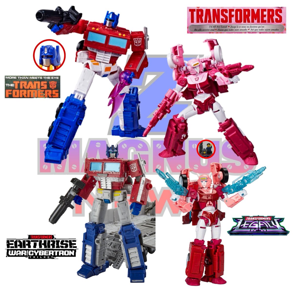 Z_Magnus_News's tweet photo. Comparativas en esta ocasión del Optimus Prime y Elita 1 del set de San Valentin vs las figuras que se usaron para hacerlos 

#transformers 
#optimusprime 
#elitaone 
#transformerslegacy 
#transformersearthrise https://t.co/wU5zBtaNT7