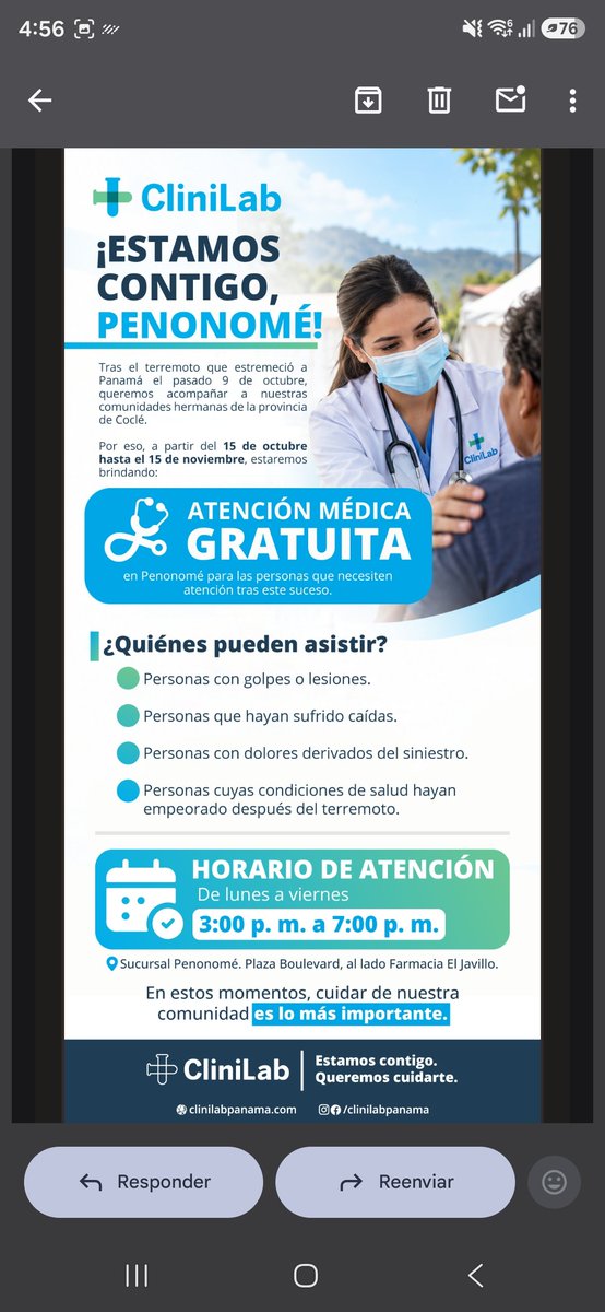 LRosarioG's tweet photo. Buena esta de Clinilab ¡¡PENONOMÉ!!

Corran la voz por si alguien llegue a necesitar el servicio. https://t.co/asoW4iyEsp