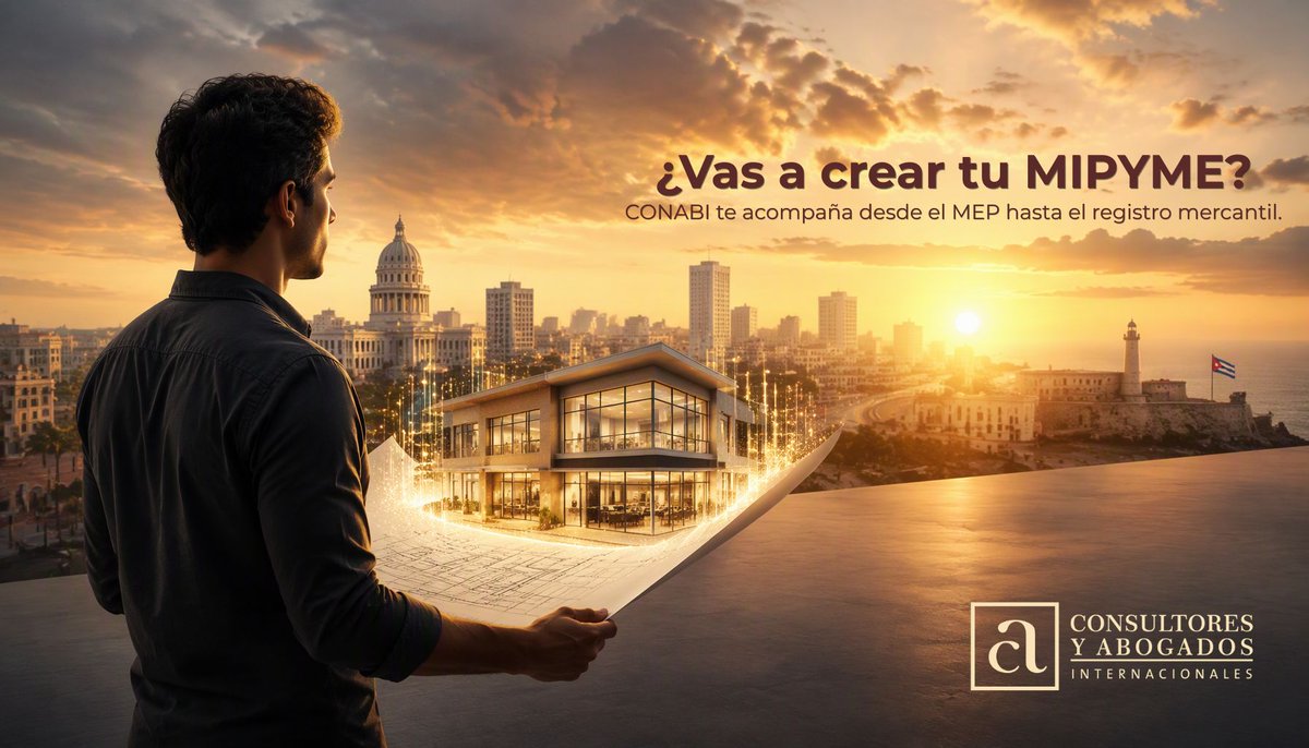 ConsultoresyAb2's tweet photo. 📝 ¿Vas a crear tu MIPYME?
En @CONABI_Cuba te asesoramos desde la solicitud ante el MEP hasta la inscripción en el registro mercantil:
✅ Estatutos y escritura de constitución
✅ Trámites posteriores al MEP
✅ Notaría, registro, ONAT y banco
#CONABI #MIPYMES #Cuba https://t.co/OC12IJUgwE