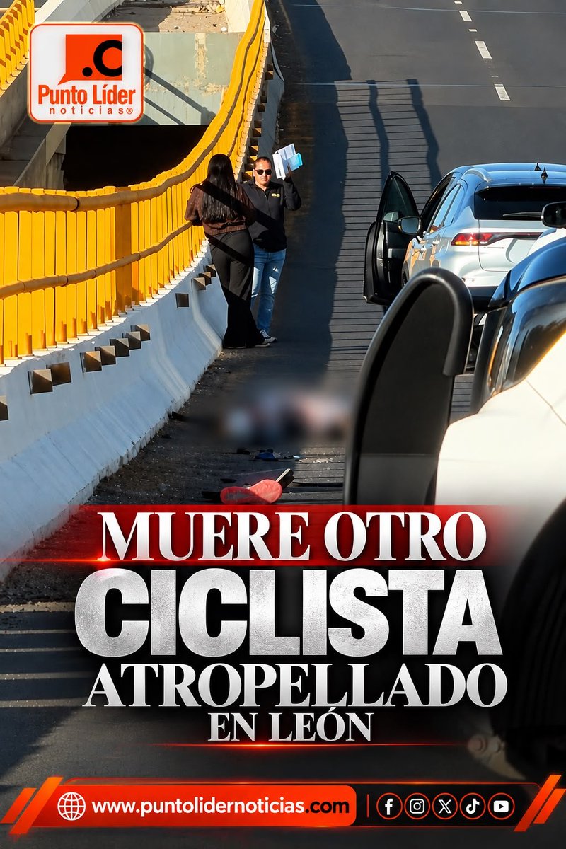P_LiderNoticias's tweet photo. Muere otro ciclista atropellado por camioneta en el libramiento Morelos de Leóhttps://t.co/Iy4vHeoP4C https://t.co/UGYWgndbZh