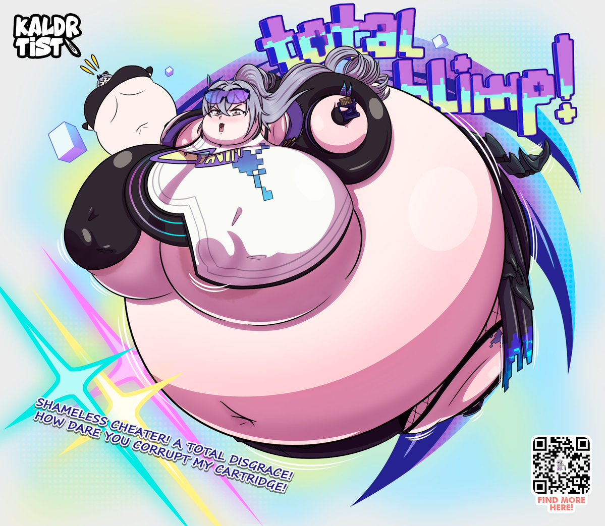kaldrtist's tweet photo. We have some new blimp grills here! This one being SilverWolf Lvl 999 from HSR! She was the winner of the Blimped Up Poll for August!

You can find an alt piece where she's way more exposed on my P-treon! Link on my bio or scan the code! https://t.co/bwR1M6CTNV