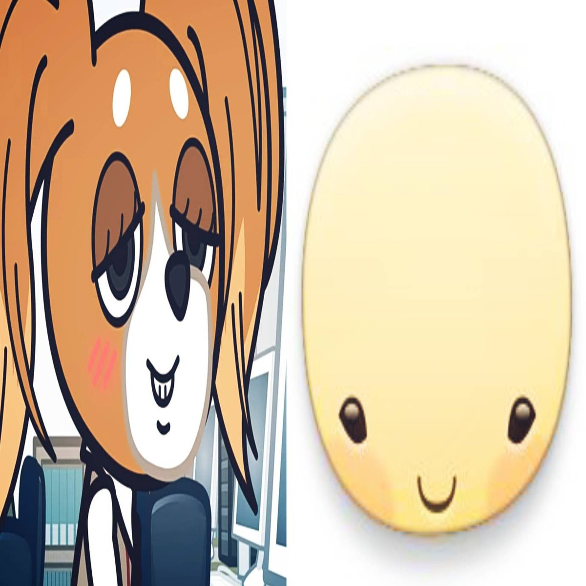 _Blue_Cheetah_'s tweet photo. Receptionist as meep emojis #aggretsuko #aggretsukotwt https://t.co/pJJtVXu9qu