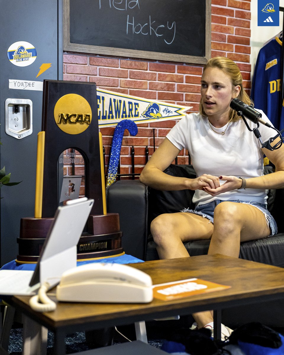 UDBlueHens's tweet photo. On episode 🖐️ of Fightin' Words, @EL3theSID is joined by 2016 @Delaware_FH NCAA National Champion Greta Nauck and @DelawareMBB alum Rick Deadwyler 🏑🏀

📰: https://t.co/aJxnlbaPj4
💻: https://t.co/Bby4KwGPKV
🎙️: https://t.co/hCxIiWXN8a https://t.co/uXhiJSlY5T