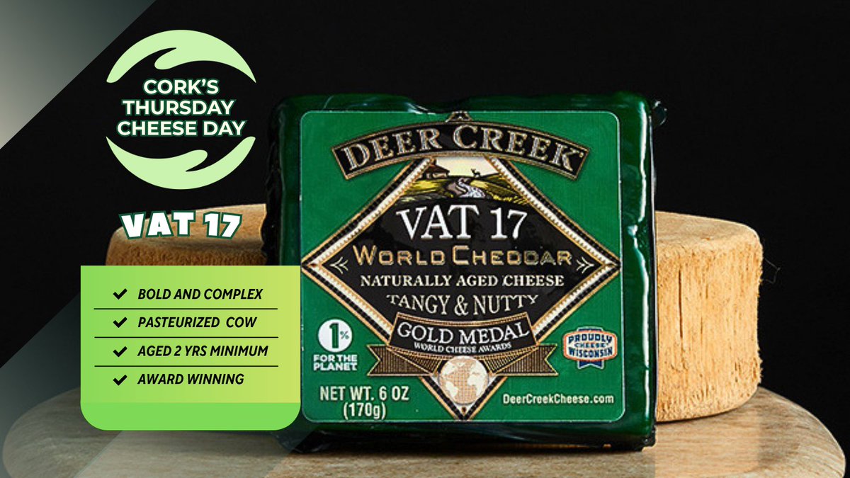 CorkDC's tweet photo. Cheese worth stopping for: Vat 17 World Cheddar. 🧀 Tangy, nutty, full of character—and a natural with a glass of Cabernet Franc. Add good crackers, pour a glass, and call it a plan. Find it at Cork Wine Bar &amp; Market or Cork Cleveland Park. 🍷 #CorkDC https://t.co/p4DCIcklk3
