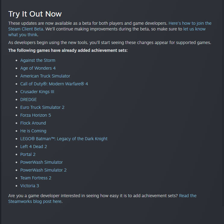 Wario64's tweet photo. Valve: Steam Achievement Sets Now in Beta https://t.co/tUnm7M3d3P https://t.co/PhQsrMWKsx