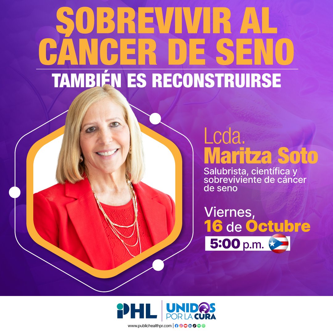 PH_Latam's tweet photo. 🌸 Oncología | Mañana, la Lcda. Maritza Soto comparte su perspectiva sobre la importancia de la detección temprana y el seguimiento médico individualizado.
🔄 Comparte.
#PHL #CáncerDeMama https://t.co/aoNeiaDYVS