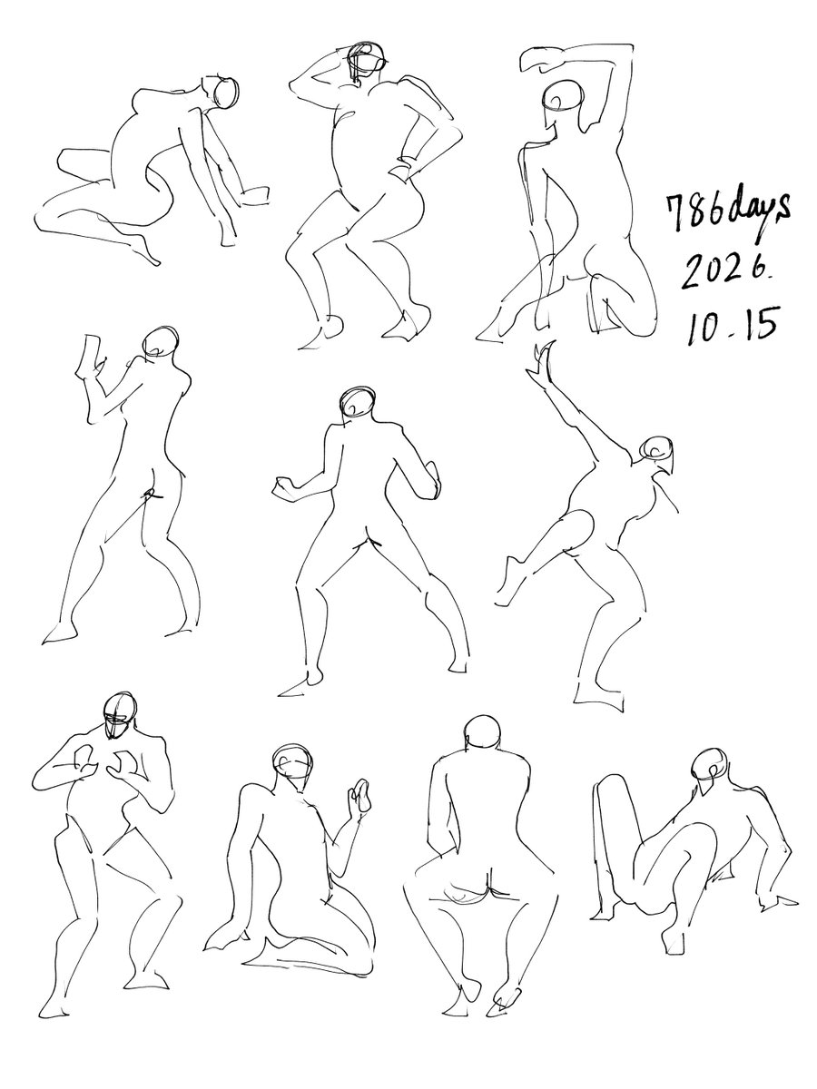 nekoyoshi_fox's tweet photo. 30秒ドローイング(786日目)
#posemaniacs @posemaniacsより
#日々描く  #イラスト練習中 https://t.co/fPtQBZSJoR