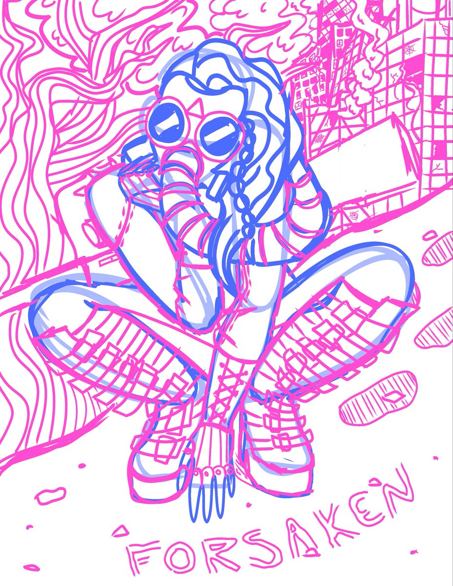Smilingfeline1's tweet photo. Working on the cover for one of my other books called Forsaken. It will take place in the not so distant future after the events of my other two books: Ignorance, and Future of 4012. The book will be from the points of view of Usi, Walker and Zelia. #oc #bookcover #wip https://t.co/GisKUQMMXa