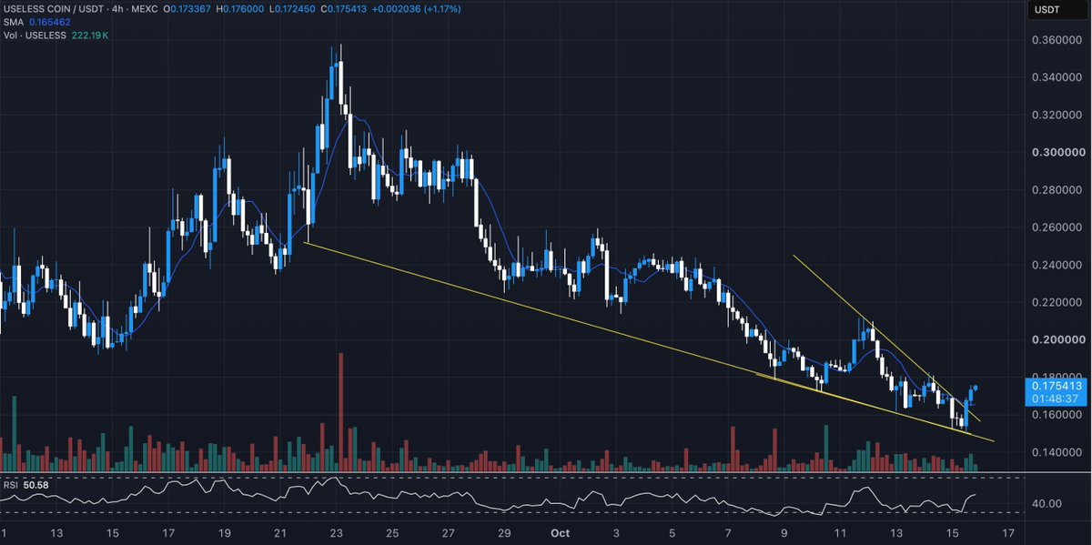 theunipcs's tweet photo. if i could hold only ONE memecoin heading into this bull run

it's $USELESS

and it's not even close

study $DOGE & $SHIB in 2021

then study $PEPE & $BONK last cycle

every cycle has its defining memecoin runners

i believe $USELESS is shaping up to be THE ONE for this cycle

and not having exposure before the crowd catches on could end up being a VERY painful mistake for many

time will tell