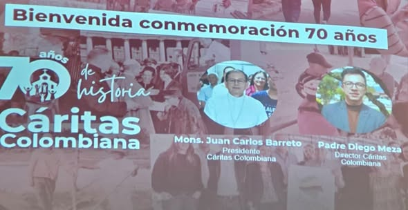 CespedesPiedra's tweet photo. Acompañamos a Cáritas Colombia, en el 70 aniversario de su fundación y de recorrido pastoral, donde se destacó los esfuerzos desarrollados y el apoyo de la Iglesia Católica en la búsqueda de la Paz en esta nación.
Mención al Acuerdo Paz firmado en La Habana en 2016. https://t.co/J30v3jAZHN