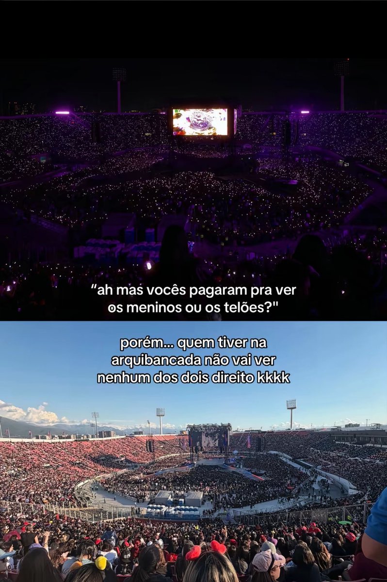 NsaMultifandom's tweet photo. Gente isso é justo? A live nation tem que garantir que todas as pessoas tenha a visibilidade necessária do evento! Não tem condições um telão minúsculo desses e desproporcional até em escala! Isso precisa ir para o MP 
#bts #livenation #bighit #ARIRANGTOUR https://t.co/S8RLCXU6ZJ