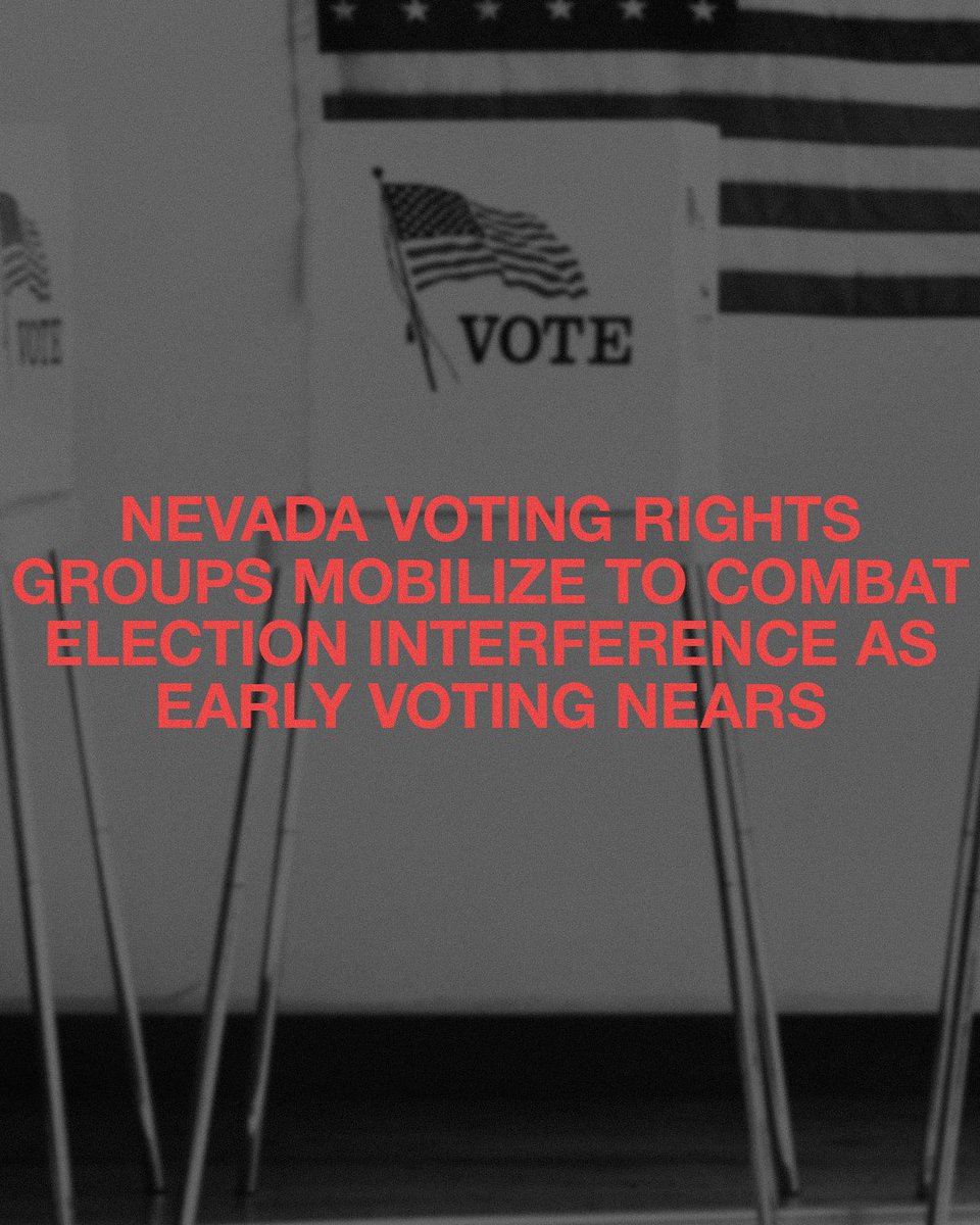 ProgressForNV's tweet photo. Nevada voting rights groups shared information with voters and the press ahead of early voting, which starts in a couple of days. Speakers highlighted the importance of dropping off mail ballots early, key early voting dates, and guidance on their election protection program. https://t.co/2Ch18YJObW