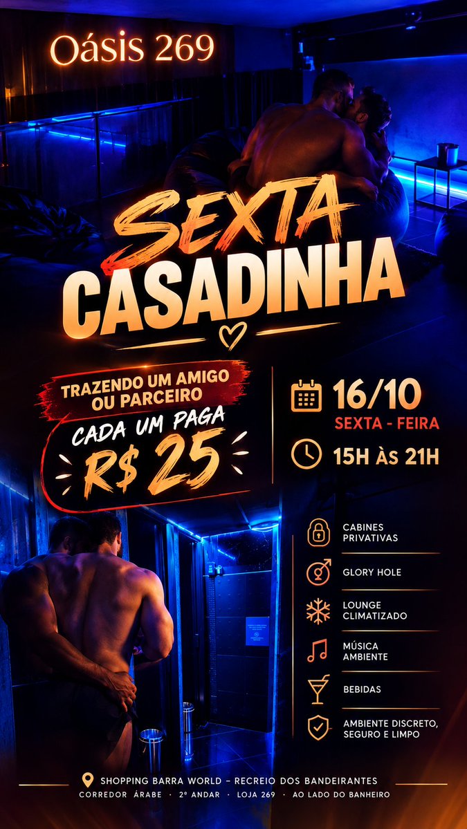 oasis269's tweet photo. Vem de sexta casadinha! 🔥🔥🔥🔥🔥

#cruising #cruisingrj #cruisingbar #discreto #oasis269 #oasis #quintadovintao #SextaCasadinha #pegacao #banheirao https://t.co/v6tF3uc8Wy