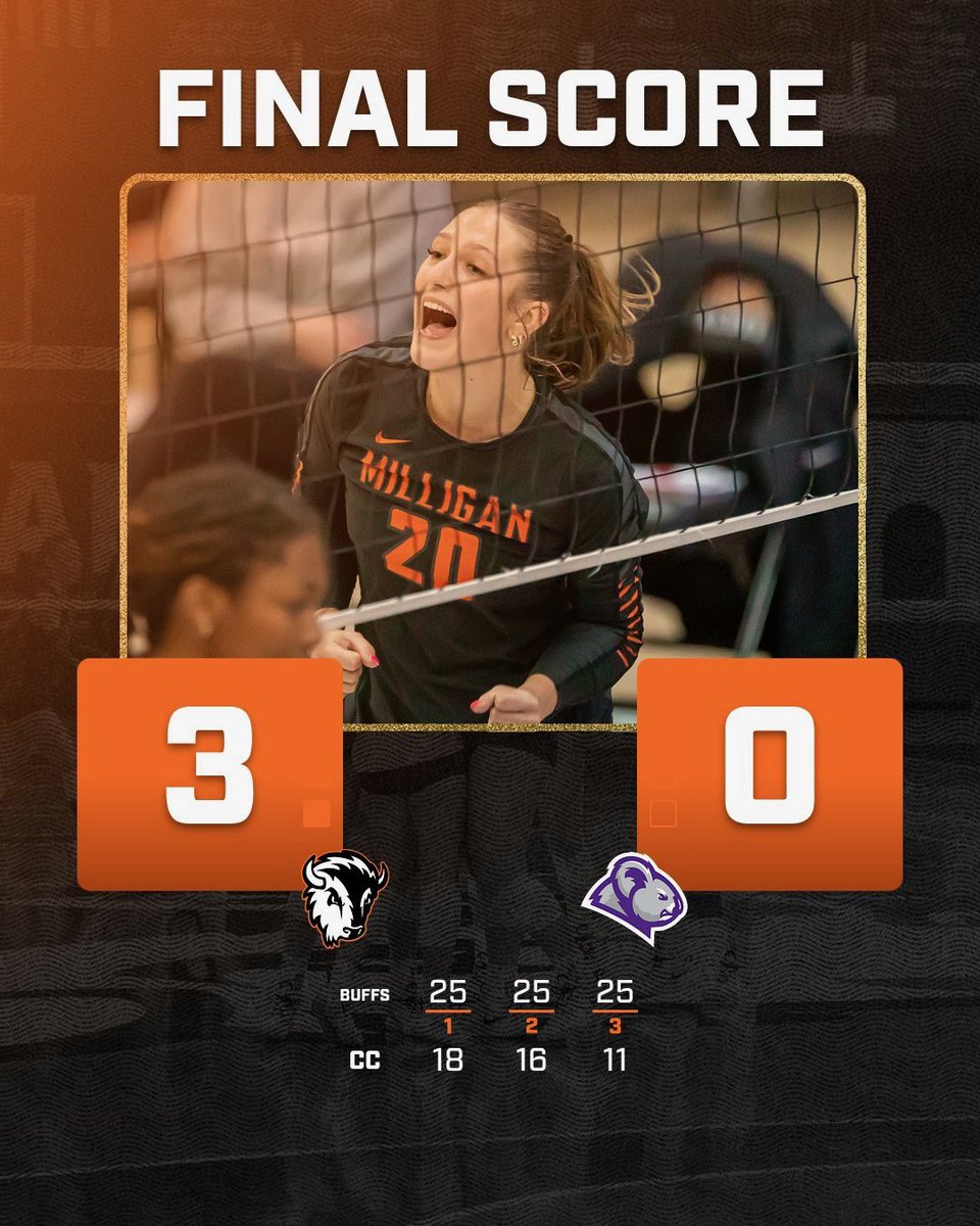 MilliganBuffs's tweet photo. 𝗟𝗮𝗱𝘆 𝗕𝘂𝗳𝗳𝘀 𝗦𝗪𝗘𝗘𝗣 𝘁𝗵𝗲 𝗞𝗼𝗮𝗹𝗮𝘀 🏐🧹
Bella Devoti led the Lady Buffs with 17 kills on a .464 hitting percentage! 💪🏼
Head to https://t.co/FE3CydtpqF to read more! 📲
#MountaintopMentality🌄 | #MilliganWVB https://t.co/rnQg7kemP1
