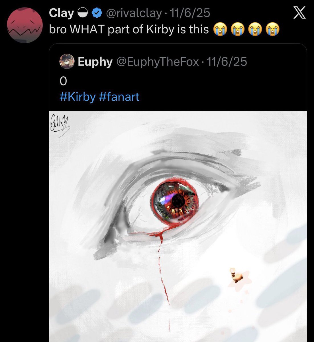 Swag_K1RBY's tweet photo. Waiter!! More Zero Kirby fanart please https://t.co/B7VAKjbnMz