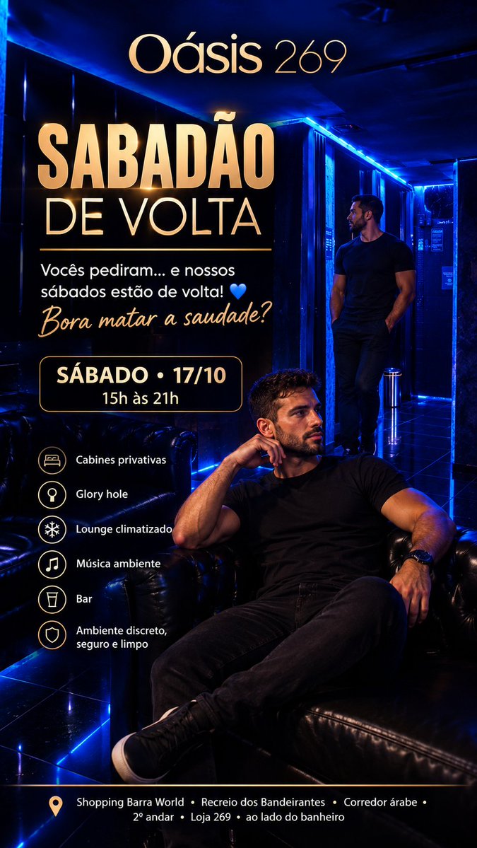oasis269's tweet photo. Nossos sábados de volta! 🔥🔥🔥🔥🔥

#cruising #cruisingrj #cruisingbar #discreto #oasis269 #oasis #quintadovintao #SextaCasadinha #sabsdonacasinha #pegacao #banheirao https://t.co/1piZXYasiN