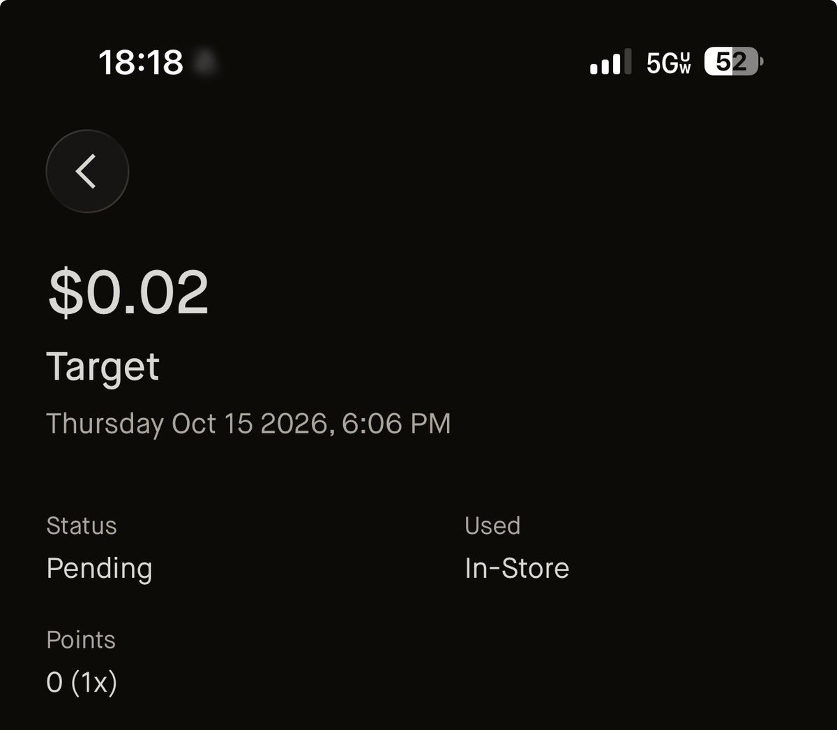 Xenius's tweet photo. How much do we think target paid in exchange fees to run a $.02 charge on my Robinhood gold card when I didn’t have two pennies to cover the difference from what my son had on his gift card?

Ridiculous, and funny. https://t.co/djHQXHEXRz