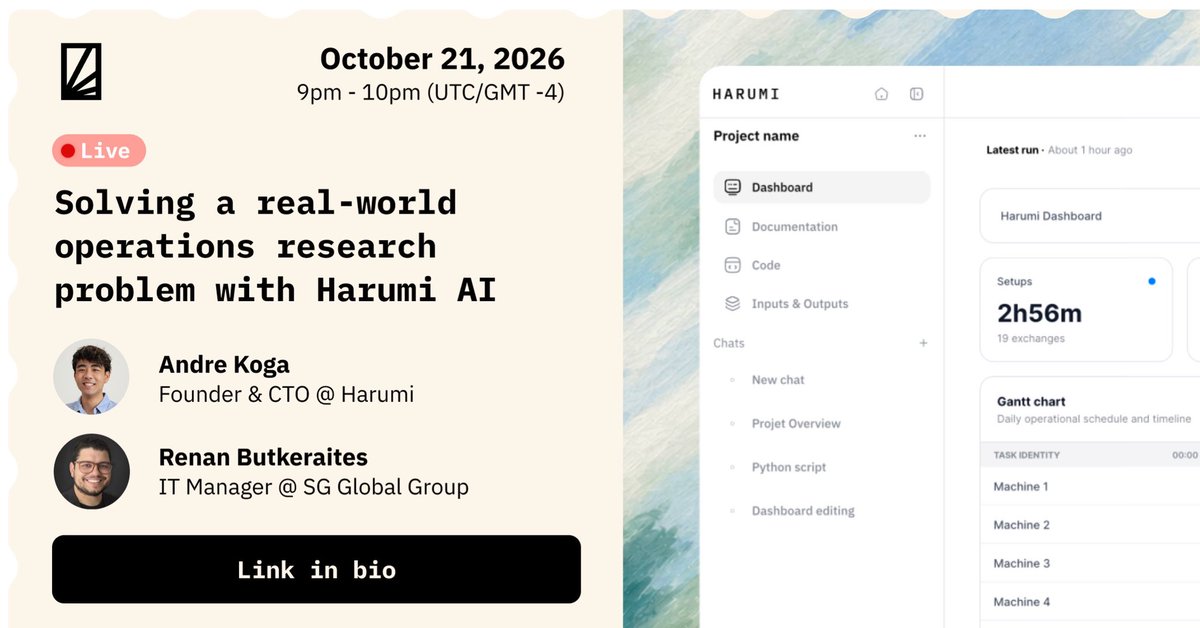 harumi_ai_'s tweet photo. Check this out! 

We’re hosting an operations research webinar next week.

https://t.co/2yp0vMabIG https://t.co/yc77u5fZmr