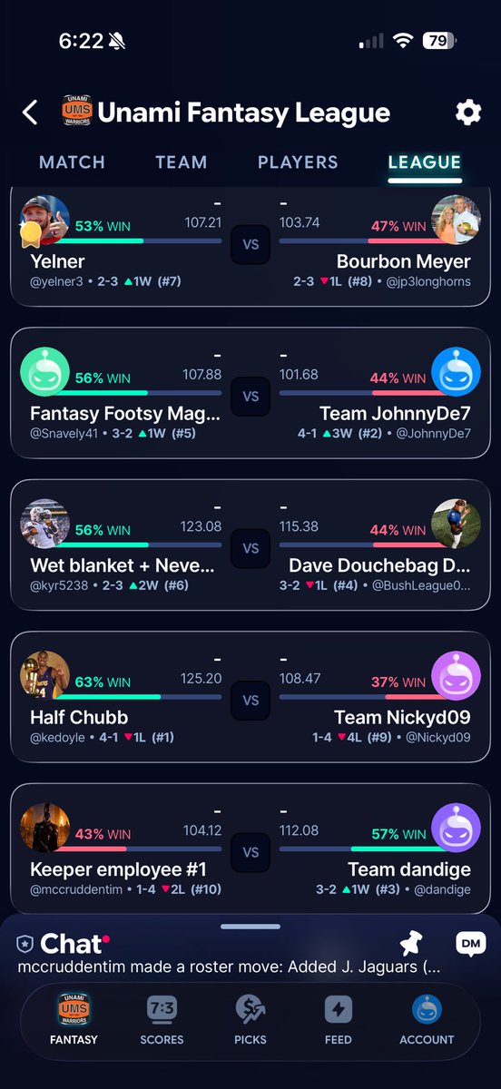 UnamiFantasy's tweet photo. Week 6 kicks off tonight with Seahawks/Broncos with all interdivisional matchups 

@Yelner3 vs. @j_p_III 
@chives_2 vs. @Johnny_d_7 
@kraymond30 vs. Bechtel
@odoylerules1310 vs. @nickyd_9 
@timmmmcc vs. @dand3020 https://t.co/WomcLcR0sX