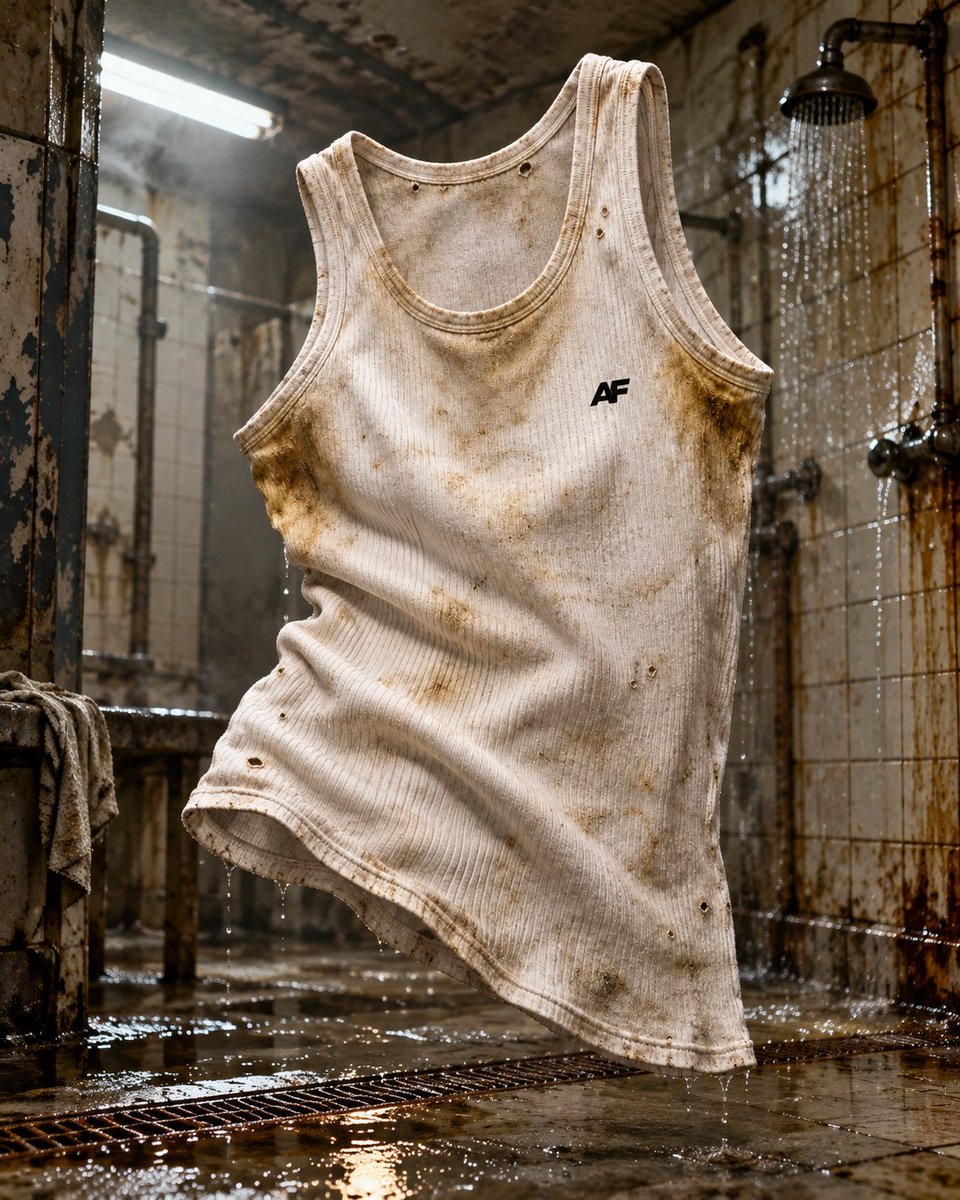LoFashionGrypr's tweet photo. -35% Reclaimed Gym Sock Cotton
-25% Fermented Human Sweat
-20% Sewer Runoff
-15% Black Mold
-5% Asbestos Fibers

-AF Chest Insignia
-Pre-Yellowed Armpit Panels
-18-Month Sweat Fermentation
-Reinforced Crust Formation
-Cigarette-Burn Ventilation
-Permanently Damp
-Unwashed, Skin-Tight Fit