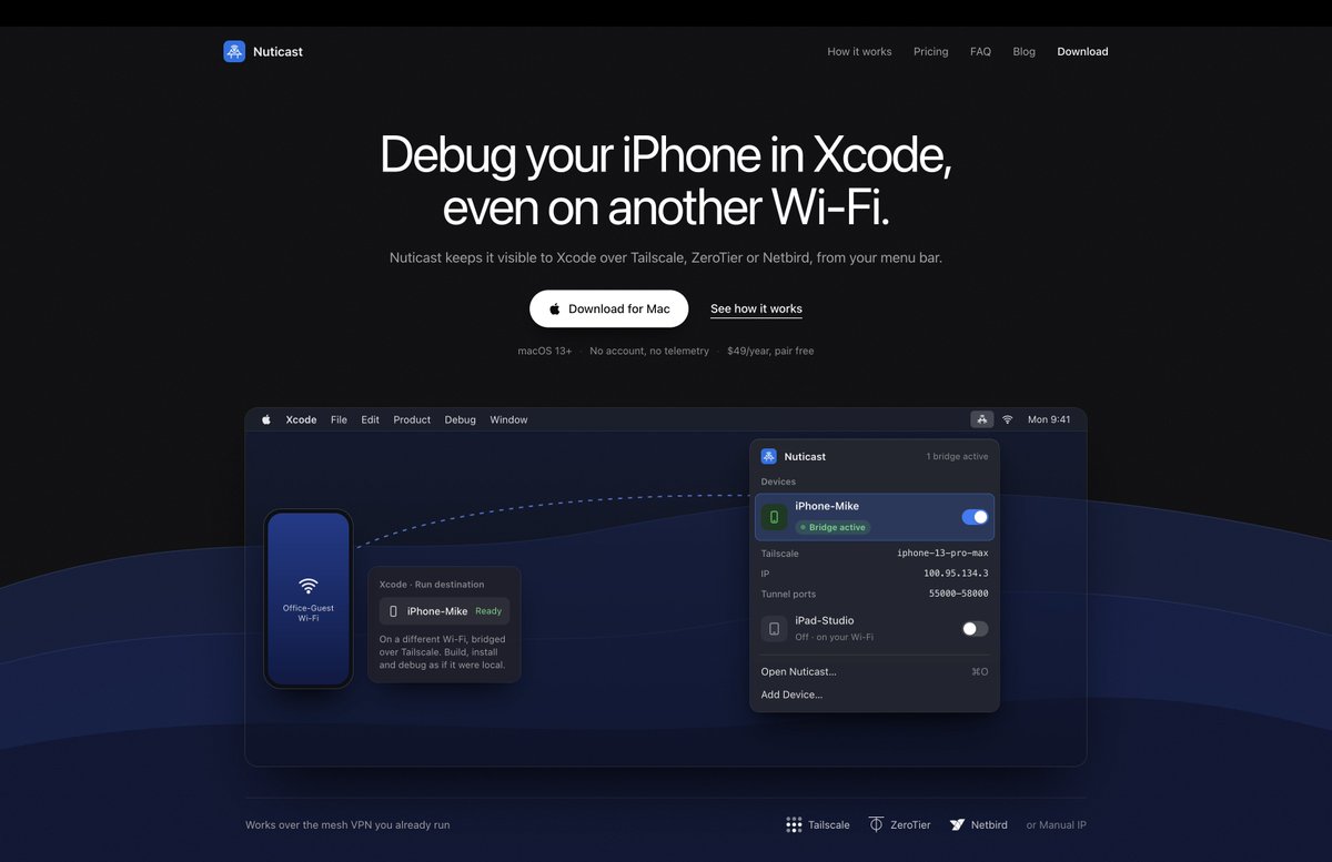 byamhil's tweet photo. Redesigned the Nuticast landing page as a concept.

If your dev tool’s homepage still explains instead of showing, DM me. https://t.co/1BVZhmiBeS