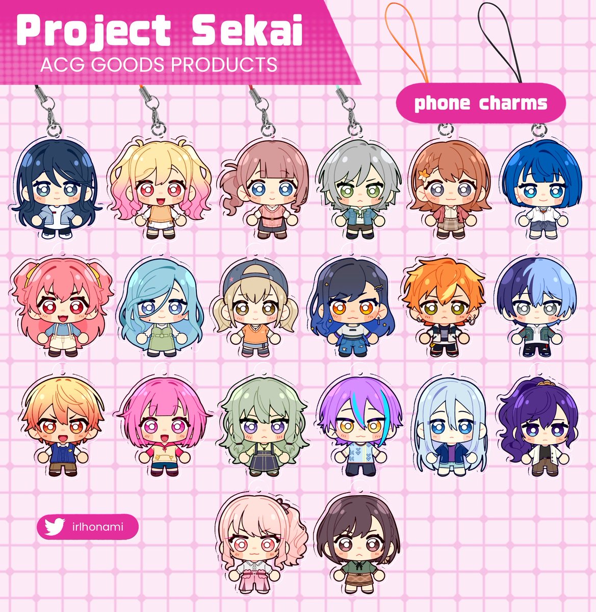 irlhonami's tweet photo. Hello! I have opened an ACG Goods store! Currently selling project sekai phone charms (as well as some idolish7 stuff)
Please check it out and purchase a bug of your choosing if you so wish 😋

> https://t.co/LGSc3bsGqQ (link goes directly to the Project Sekai category!) https://t.co/Nx7qUSyZdM