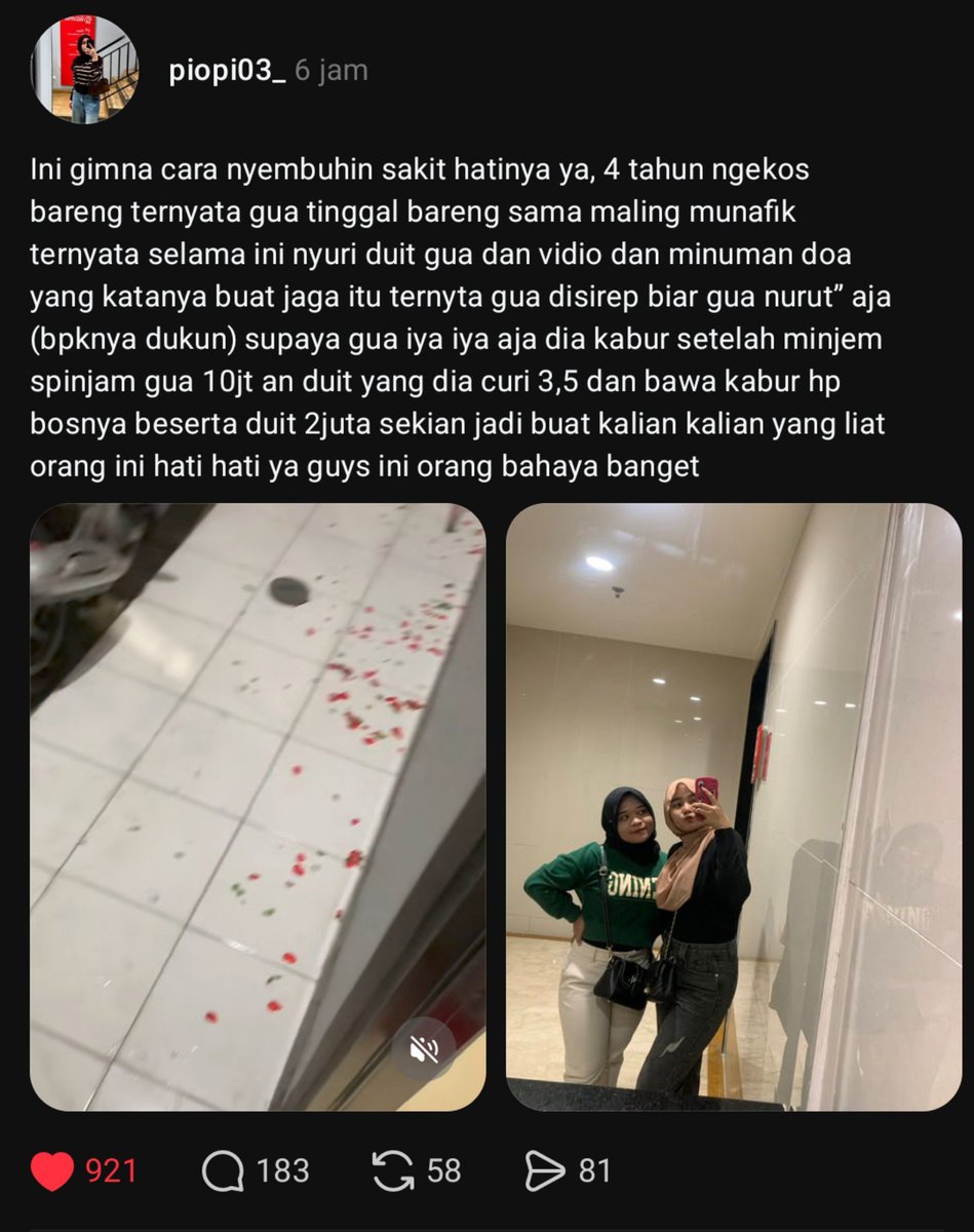 cariaeosa's tweet photo. NGERI BANGET 4 TAHUN NGEKOST BARENG SAMA ANAK DUKUN, MANA MUKANYA SEREM COYY 😭😭 https://t.co/KnnBiZ3JIt