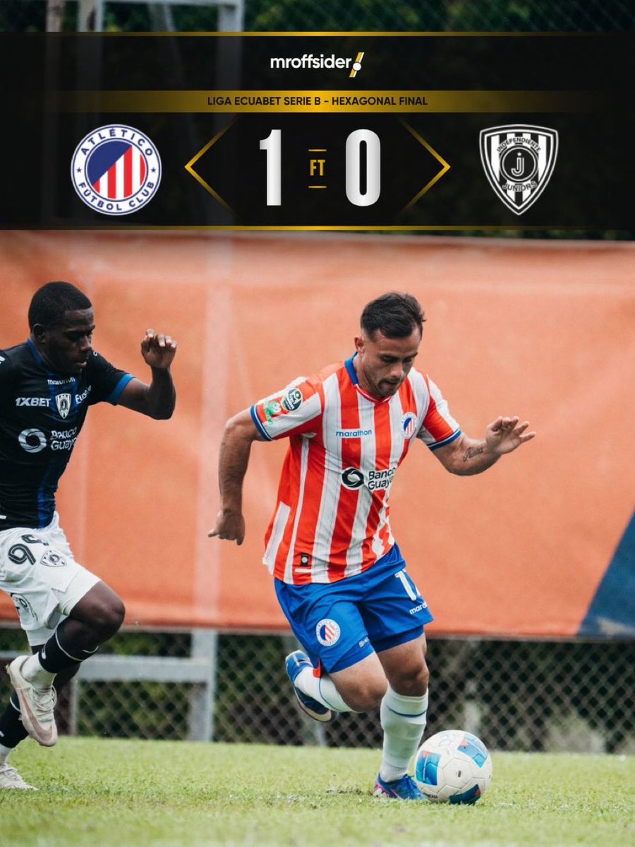 hernanqo's tweet photo. @AtleticoFCec es de Primera! El cuadro guayasense venció 1 por 0 a Independiente Juniors y consiguió su ascenso a la @LigaEcuabetec Serie A para 2027. https://t.co/eIp7Pn8cjh