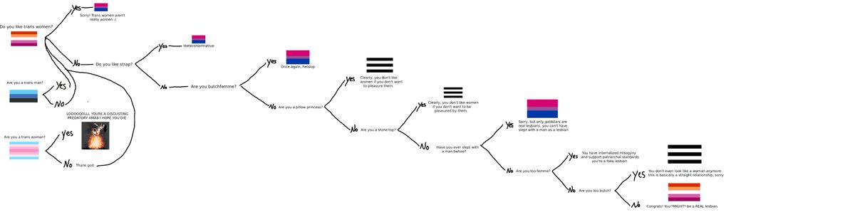 ariadotwav's tweet photo. The official "are you really a lesbian?" chart according to twitter in the past few days https://t.co/kR4vNp8KvG