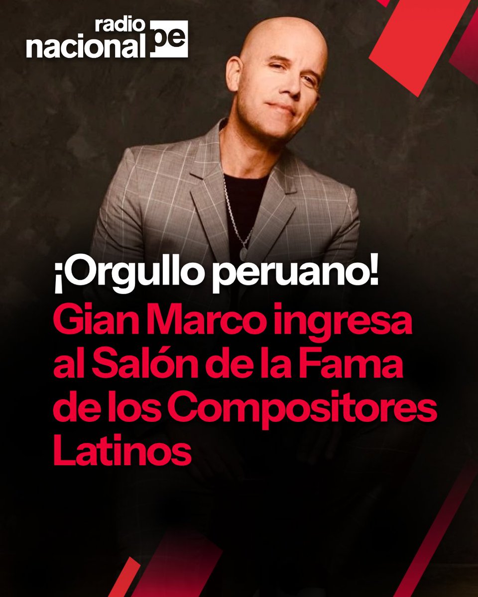 RadioNacionalFM's tweet photo. 🇵🇪🎶 ¡Gian Marco hace historia para la música peruana! El cantautor ingresó al Salón de la Fama de los Compositores Latinos, reconocimiento que celebra sus más de 35 años de trayectoria.
#GianMarco #BajoLaManga #MúsicaPeruana #OrgulloPeruano #RadioNacional https://t.co/Ugnb3egvjm