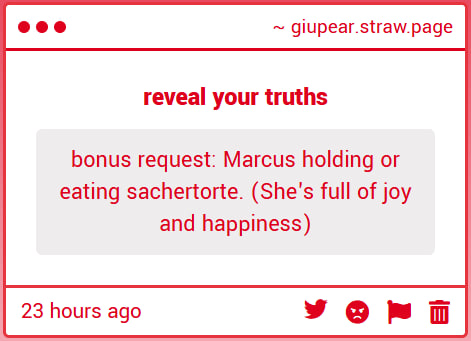 giupear's tweet photo. day 15/31 - bonus day!! marcus and her favorite treat 🍰 

thank you for the request!!  

#reverse1999 https://t.co/hL1WtJxc3S
