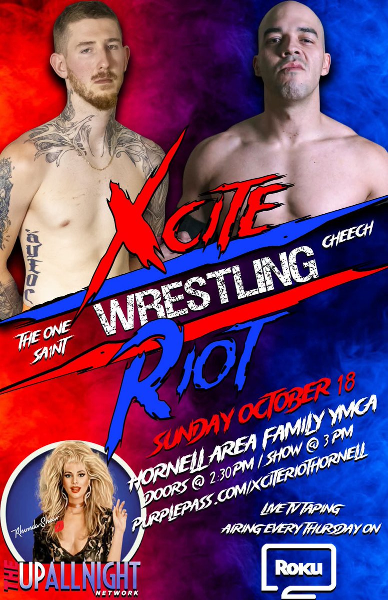 NewWaveCheech's tweet photo. This Sunday @XciteWrestling 
Young 🔫 vs Thunder😾
If he's a Saint, I'm a God?? https://t.co/kaIsMXZk2C