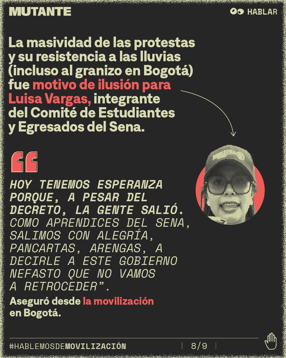 MutanteOrg's tweet photo. 👽 Mutante estuvo en la marcha que atravesó el centro de Bogotá y conversó con varias personas sobre el derecho a la protesta en este Gobierno. 

💬 Y tú, ¿qué reflexiones tienes frente a la primera jornada nacional de protestas contra el Gobierno?

#HablemosDeMovilización https://t.co/0eBzGGlbda