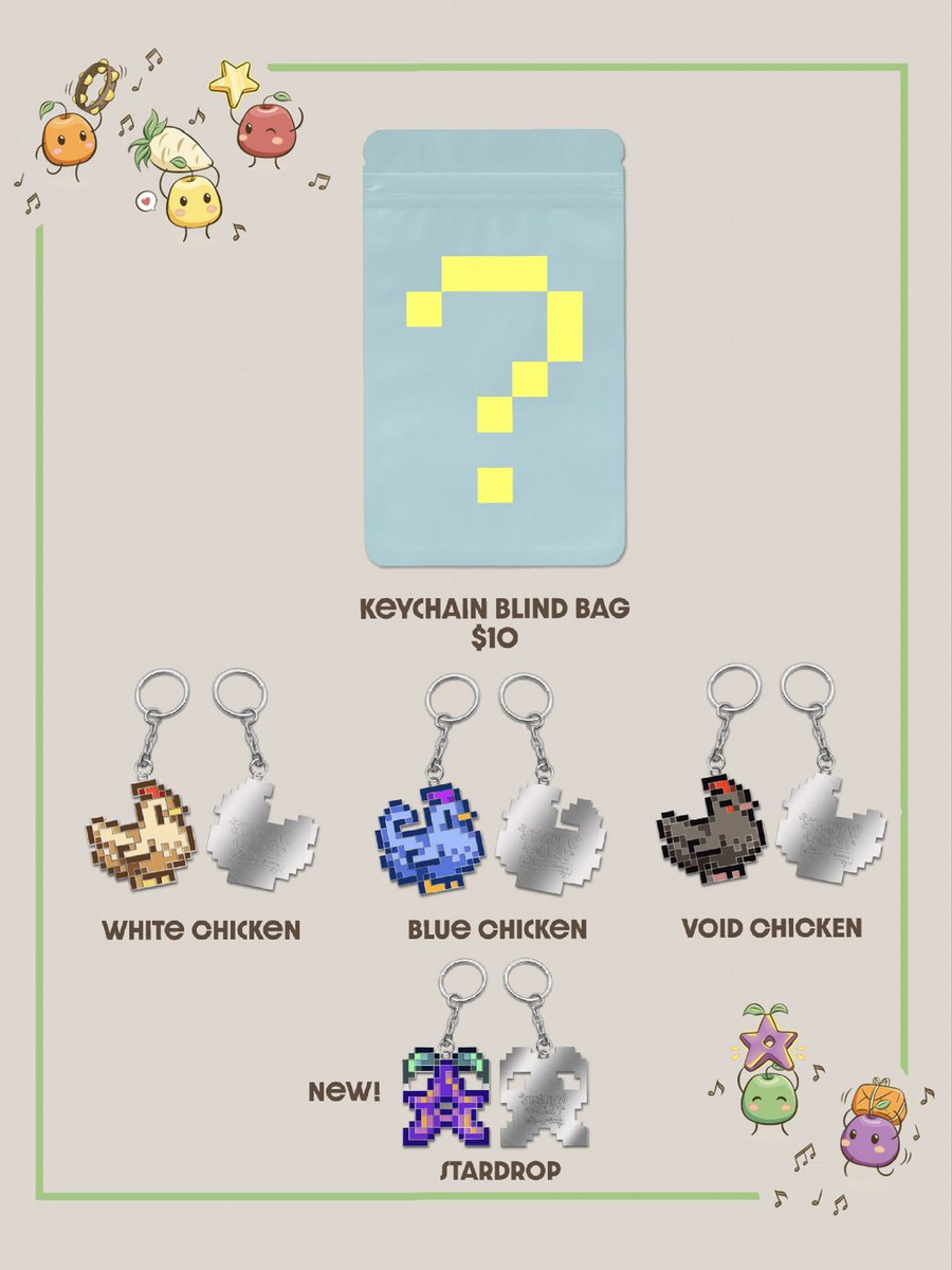 StardewConcert's tweet photo. The official merch line up for Red Rocks is here! 🌟
Check out some new items exclusively available at Red Rocks, like the Junimo light stick (changes colors!!), Junimo keychain, Anniversary poster, and a super rare Stardrop keychain! We’re also bringing our online exclusives (kitchen set, apron, and mug) to this show to purchase in person. What are you buying? 👀🛍️

Only 10 days until show day! ✨