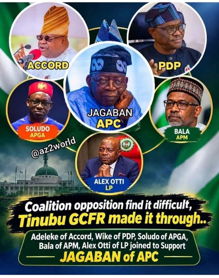 BalogunKakanfo1's tweet photo. I dislike AdeDancer to hell and back and he will NEVER impress me, nothing he does can. 

But let us look at something: 

1. Charles Soludo is sitting on APGA, an 100% IBO PARTY in the heart of IBO land which is Anambra. 

He has endorsed Tinubu. 

2. Alex Otti of Abia rode on the back of LP which is powered by Obingo Movement, an organisation driven by Ibo Zionists while fooling the rest of the country into believing it was a Nationalist Movement.

He has also endorsed Tinubu

3..PDP is the natural home of the IBOS.

Nyesome Wike although an Ikwerre man is more or less IBO. He has always been with them in PDP 

He is currently controlling the affairs of Rivers State and the FCT which are traditional PDP enclaves.

He was a problem to Obi in 2023 and now he will be more trouble especially at the FCT.

He has never hidden his endorsement for Tinubu .

4. AdeDancer is Governor of Osun, a core Yoruba State.

For his political survival as well that of his family which is building a dynasty he has to play smart.

He doesn't have much choice anyway because the  people of Osun are all likely going to vote massively for Tinubu as a result of common sense so it is in his own interest to go with the people.

He also endorsed Tinubu.

5. Is it not strange that Ibos are not talking about Soludo, Otti or Wike but directing their focus and anger  on AdeDancer????

They are dragging him, tagging him a betrayal because he is not bringing YORUBA VOTES for them to use!!!

How do you process that?

Do you know the connection? 

The Ibo endorsement by Soludo and Otti and indeed all the others has  a target!!

Their votes have never influenced any electrons especially since 2015 and they know but are going to pretend as though their votes is what Tinubu meets for re-election.

In their usual greed and selfishness they are going to use the endorsement to make demands for an arm and a leg

SENATE PRESIDENCY is the main target and they will use it to armtwist Tinubu if he makes the mistake of supporting them.

Then they will make demands in Lagos State.

I only pity people who don't understand the hatred these guys have for Yoruba land and their schemes against us.

They will NEVER be satisfied NO MATTER what you give them.. Buhari's elections of 2015 and 2019 and that of Tinubu badly exposed them  and they are now trying to make themselves relevant .

THINK!!!!!

#YorubaRonu 
#ThinkYorubaFirst 

© Adedamola Adetayo 
          15 October 2026