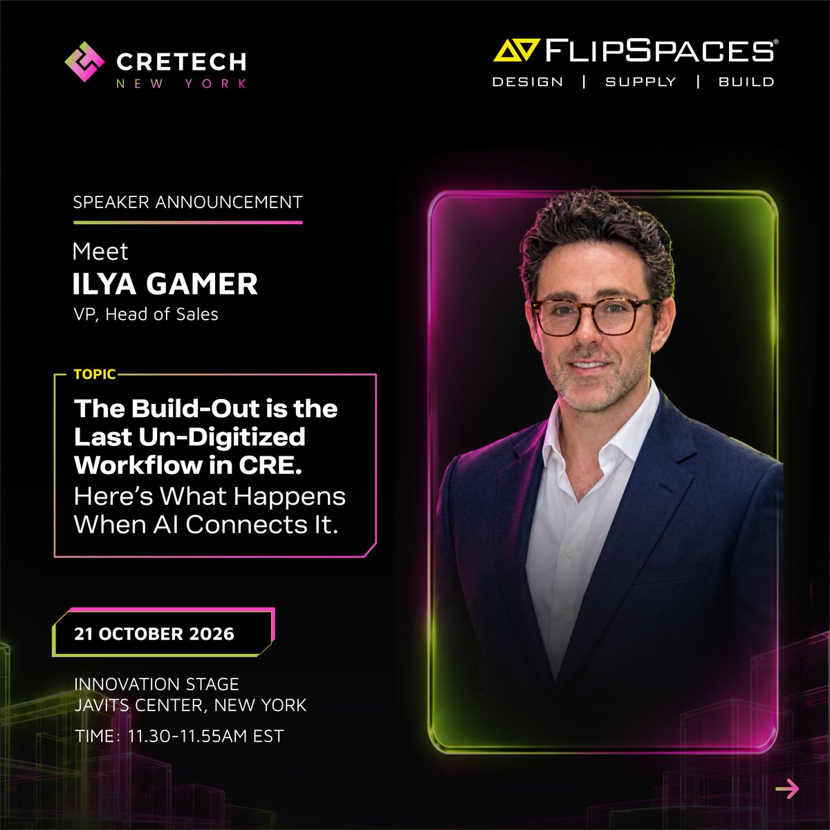 Flipspaces's tweet photo. Join Flipspaces’ VP, Head of Sales Ilya Gamer for an insider look at how unified platforms and real-time AI tracking are eliminating project silos and keeping build-outs on track.

#Cretech #CRE #PropTech #RealEstateTech #Flipspaces https://t.co/TLOXaGLQ5v