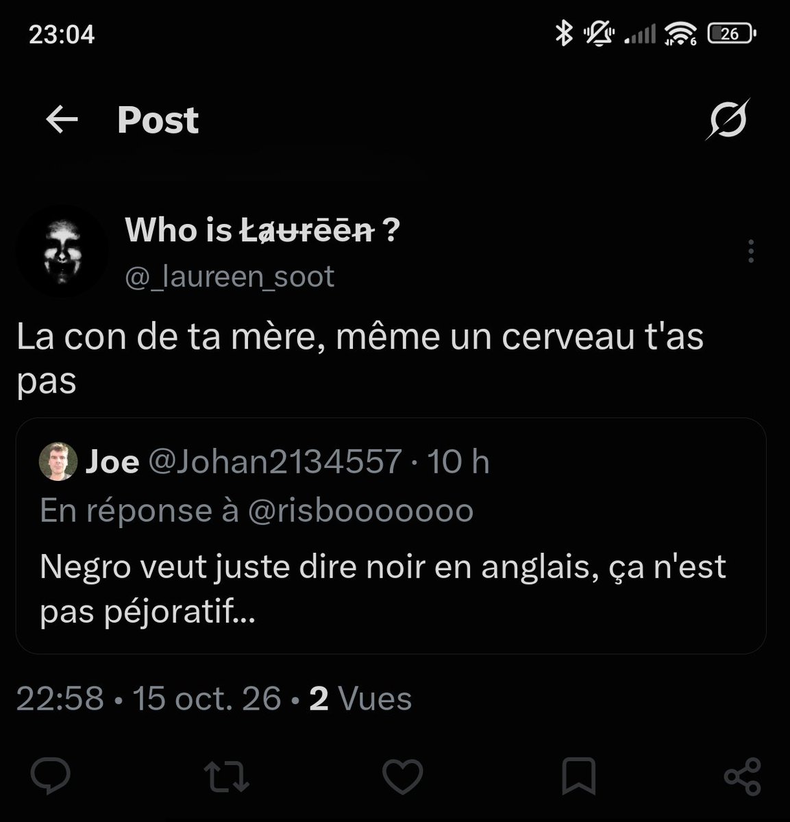 Johan2134557's tweet photo. Un autre archétype de lâche, c'est ce genre de personne qui vous insulte vite fais avant de vous bloquez. https://t.co/WzmaC0h8A2