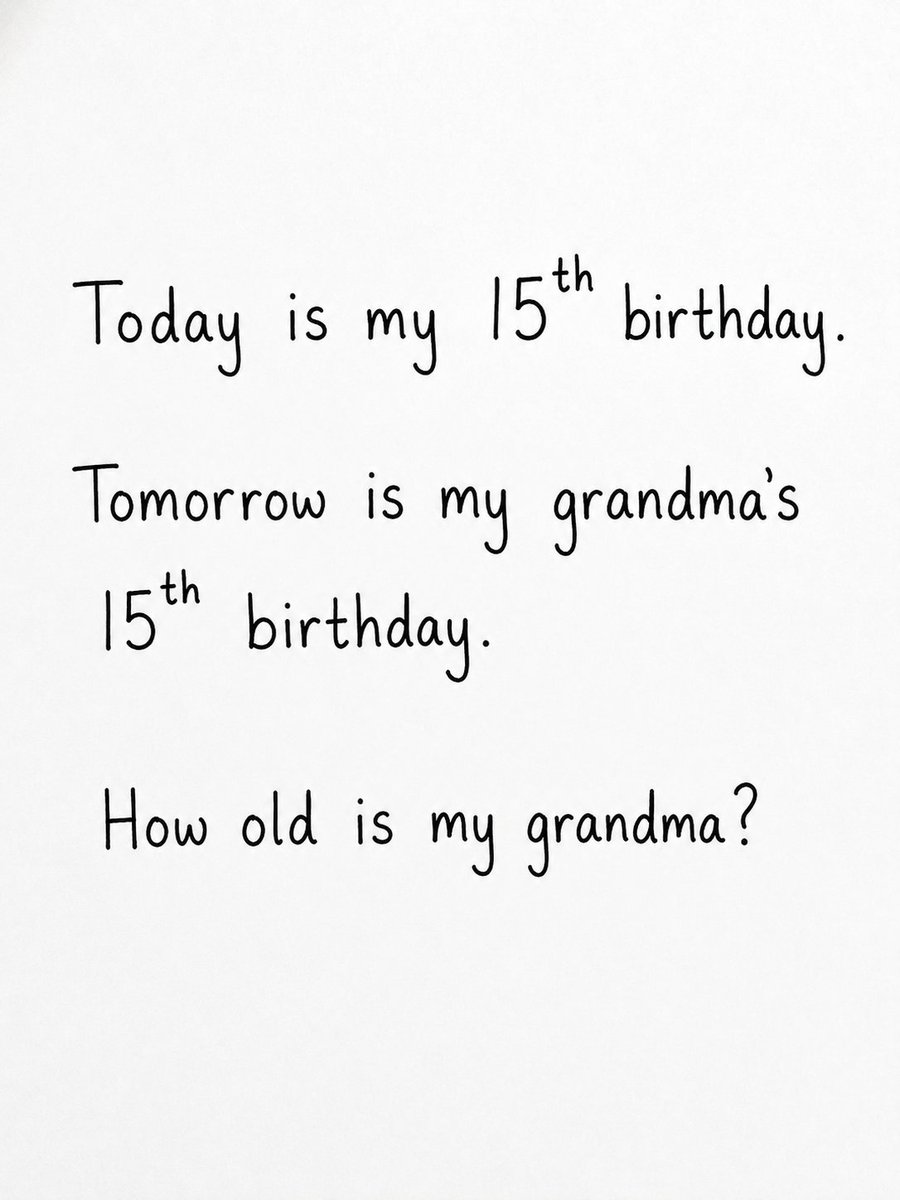 CloudyCorner10's tweet photo. Comment your answer without cheating!

How old is My grandma ? https://t.co/bV0SYGxJbf
