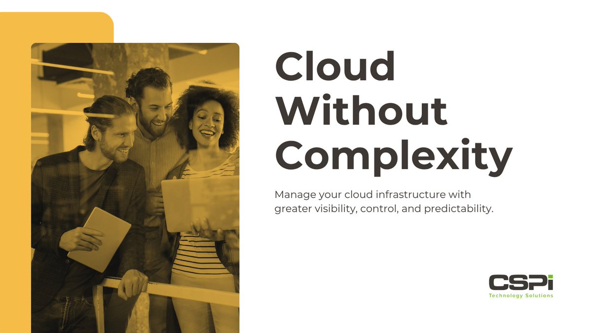 CSPiTechSol's tweet photo. Cloud should create agility, not complexity. Vital Managed Cloud Services helps manage M365, Azure, AWS, and Google Cloud. Learn more at https://t.co/vyFYTVbUXM https://t.co/yzEX8GWLV1