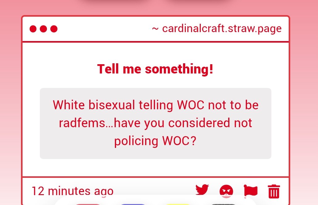 cardinal_craft's tweet photo. 1. What does being bi has to play in this 
2. I think its sad when woc are radfems bcs white radfems are probably justifying their colonialism in some obscure forums as we speak https://t.co/RsBHFUnEUd