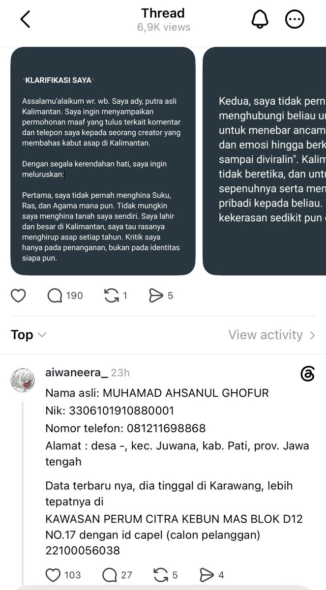 restorankparat's tweet photo. @Astro_Boy020 Komennya banyak spill, ngaku ngaku putra kalimantan https://t.co/IWdFGNmoSm