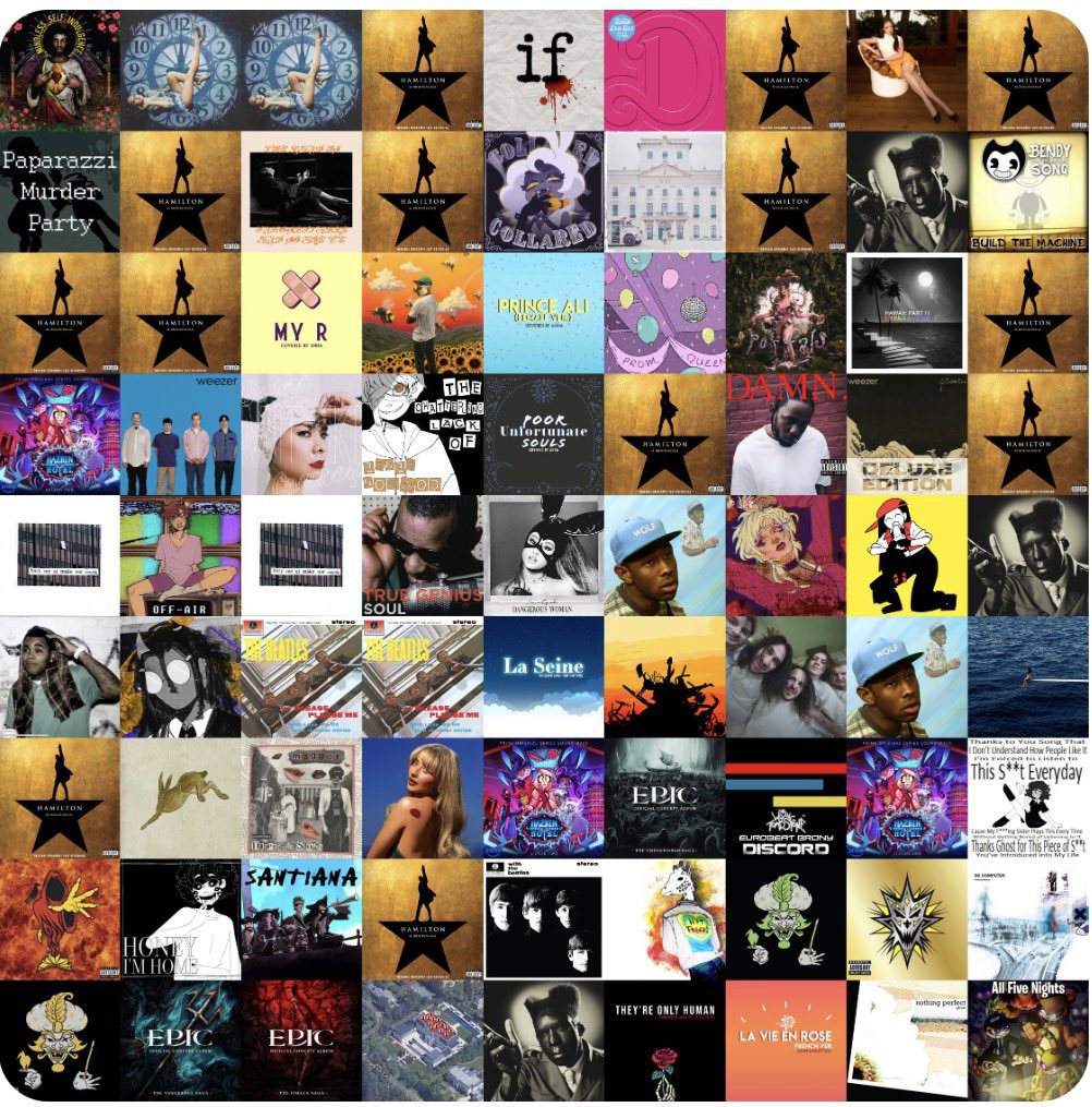 DEREQUEEEE's tweet photo. @godwontforgivei I knew my playlist was weird but damn https://t.co/xlC5XxiLM4