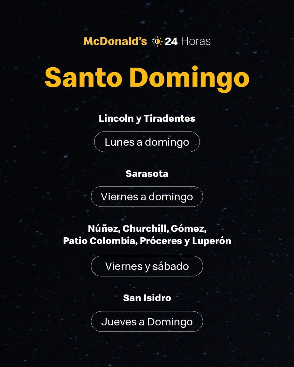McDonalds_RD's tweet photo. Cuando sales tarde, no puedes dormir o simplemente el hambre te visita de madrugada. 👻
Ya sabes dónde estamos. 😏🍔
#VivirAloMAC #McDonaldsRD #McDonalds #MeEncanta https://t.co/6ZzDEdrJb2