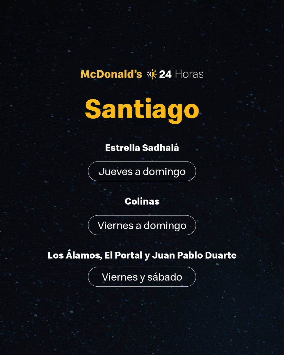McDonalds_RD's tweet photo. Cuando sales tarde, no puedes dormir o simplemente el hambre te visita de madrugada. 👻
Ya sabes dónde estamos. 😏🍔
#VivirAloMAC #McDonaldsRD #McDonalds #MeEncanta https://t.co/6ZzDEdrJb2