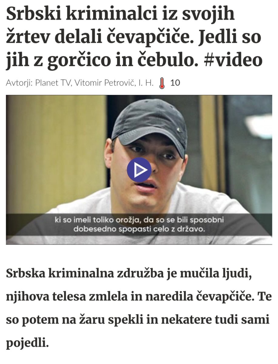 Amalek_Alma's tweet photo. Kavaški klan je svoje žrtve pred umorom zversko mučil &amp; pohabljal. Njihova trupla so mleli &amp; iz njih izdelovali čevapčiče.

@aleshojs preiskovan zaradi suma odtekanja informacij Kavaškemu klanu. Tožilstvo je ovadbo zavrglo. https://t.co/zZzslnEHbV
