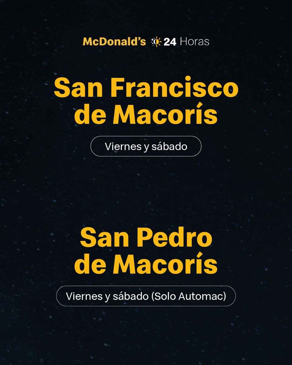 McDonalds_RD's tweet photo. Cuando sales tarde, no puedes dormir o simplemente el hambre te visita de madrugada. 👻
Ya sabes dónde estamos. 😏🍔
#VivirAloMAC #McDonaldsRD #McDonalds #MeEncanta https://t.co/6ZzDEdrJb2