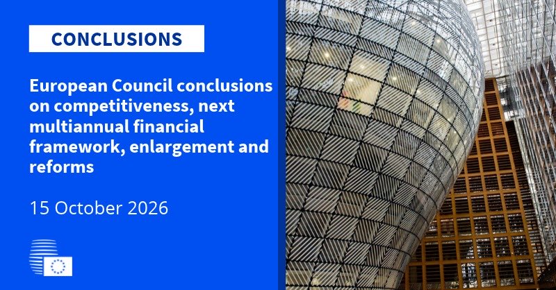 EUCouncilPress's tweet photo. 💡 NOW ONLINE - European Council conclusions on competitiveness, next MFF, enlargement and reforms ↓ #EUCO

https://t.co/x3NAA0m1L1 https://t.co/DKYgd5EhGQ