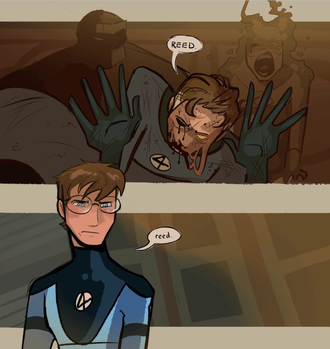 ediblplaydough's tweet photo. Okay actual Ultimate F4 panel redraw that actually busted my ass more than I thought it would https://t.co/cMO4JX9dMq