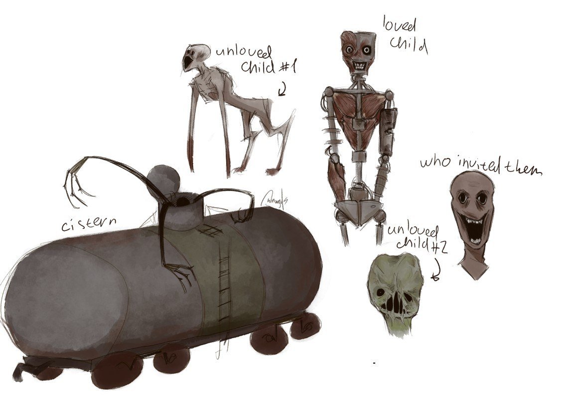 nwgrlsss's tweet photo. kinda got sick and couldn't get out of bed for whole day yesterday. also I suck at drawing creepy things I need more practiceeeee https://t.co/hBxBG7CkMa